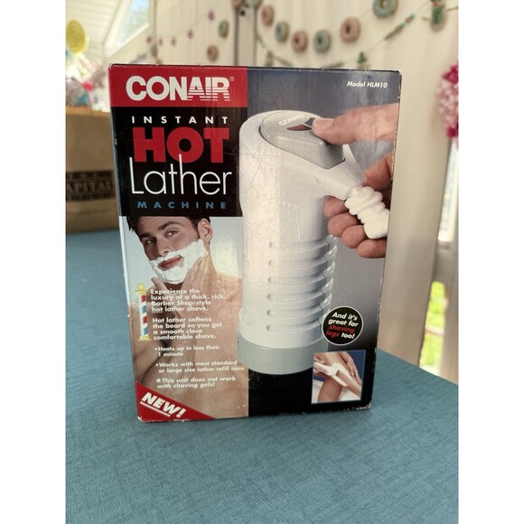 Conair Instant Hot Lather Machine Shaving Cream Dispenser White model HLM10 - Picture 1 of 12